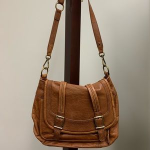 Beautiful brown leather crossbody or shoulder The Sak messenger bag